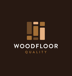 Modern Minimalist Wood Flooring Logo