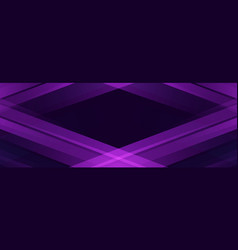 Purple Modern Abstract Wide Banner With Geometric