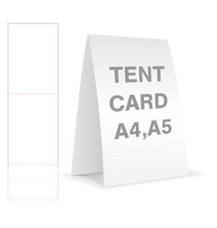 Tent Card Die Cut Mock Up Template