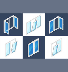 Windows Installation Isometric Design Concept