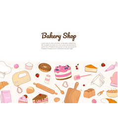 Bakery Shop And Cooking Utensil Background