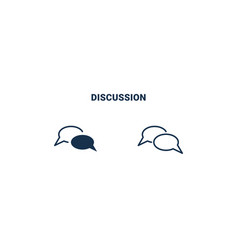 Discussion Icon Outline And Filled Discussion