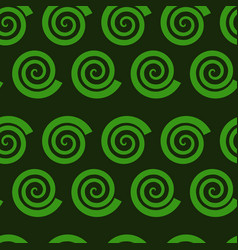 Black Surface With Green Spiral Ornament Seamless