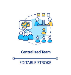 Centralized Team Concept Icon Artisans Teamwork