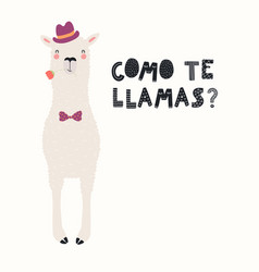 Cute Llama Valentines Day Card