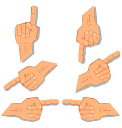 Index Finger Set Human Hand Icons Navigation