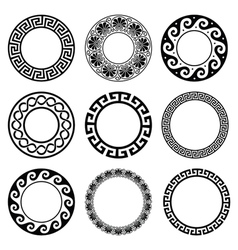 Ancient greek round pattern - set Royalty Free Vector Image