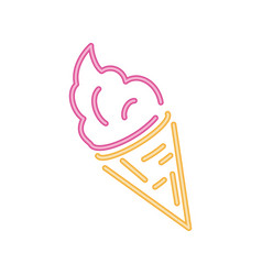 Ice Cream Neon Food