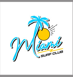 Miami Beach Surf Club Simple Vintage