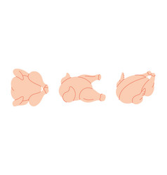 Chicken Body Meat Set Silhouette