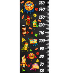 Kids Height Chart Ruler With Fast Food Characters