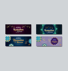 Ramadan Kareem Facebook Cover Banner Design Set