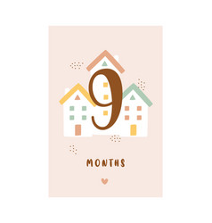 9 Months Baby Card Milestone