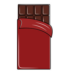 A Bitten Chocolate Bar Color Isolated