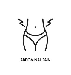 Abdominal Pain Line Flat Icon