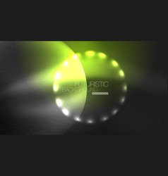 Circles With Bright Neon Shiny Light Effects