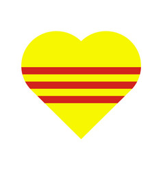 Flag Of South Vietnam In A Heart Shape