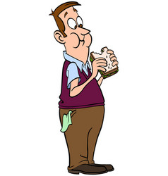 Man Eating Sandwich