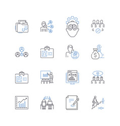 Organizational Vision Line Icons Collection