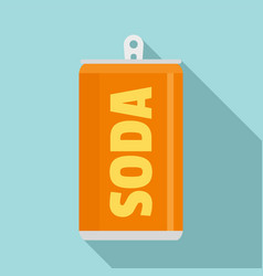 Soda Tin Can Icon Flat Style