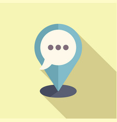 Support Chat Location Service Icon Flat Ai