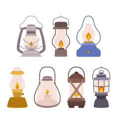 Camp Lamps Set Fuel Lanterns Traditional