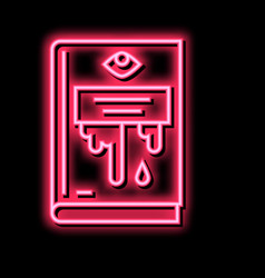 Horror Genre Neon Glow Icon