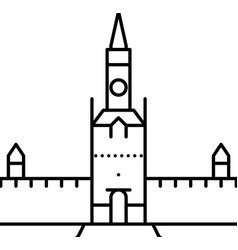 Moscow Kremlin Line Icon