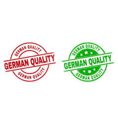 German Quality Round Badges With Grunged Surface