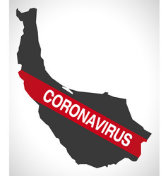 Gilan Iran Province Map With Coronavirus Warning