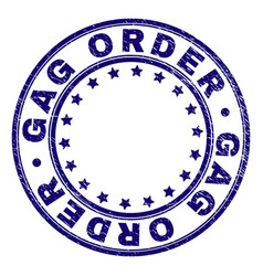 Grunge Textured Gag Order Round Stamp Seal