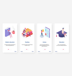 Isometric Modern Education Online Library Ux Ui