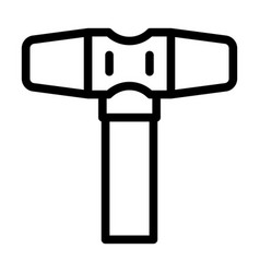 Soft Faced Hammer Line Icon