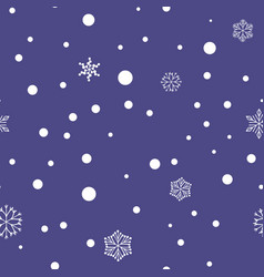 Winter Seamless Pattern With White Snowflakes