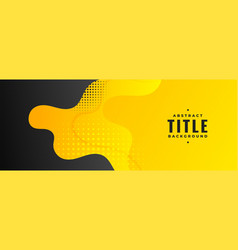 Abstract Black And Yellow Fluid Banner Design