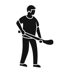 Hurling Player Icon Simple Style