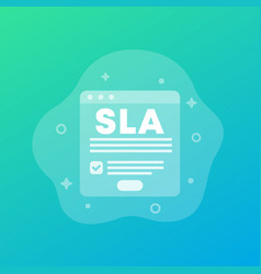 Sla Service Level Agreement Icon Art