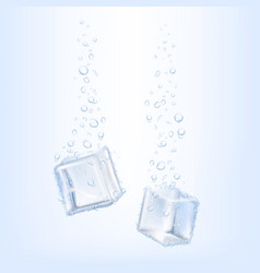 Water Splash With Ice Cubes Ice Cubes Fall