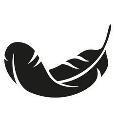 Falling Light Feather Black Icon Bird Plumage