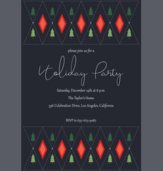 Holiday Christmas Party Elegant Invitation