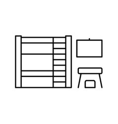 Kid Furniture Line Icon