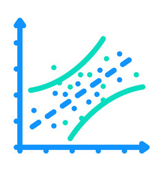 Linear Regression Color Icon