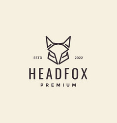 Face Fox Line Art Hipster Logo Design