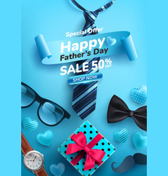 Fathers Day Sale Poster With Flatlay