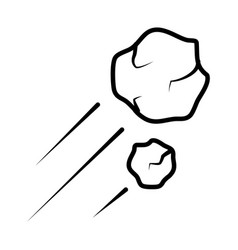 Flying Stones Line Style Icon Design