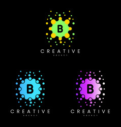 Letter B Dots Logo