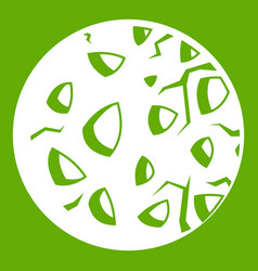 Rocky Planet Icon Green