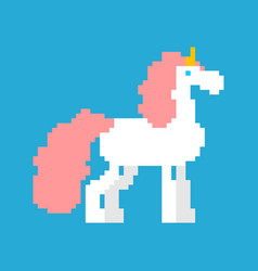 Unicorn Pixel Art Magic Horse 8 Bit With Horn