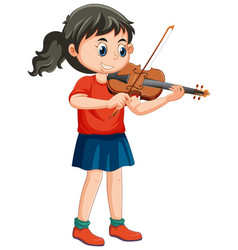 A Girl Playing Violin Musical Instrument