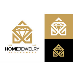 Diamond Home Jewelry Logo Design Symbol Icon